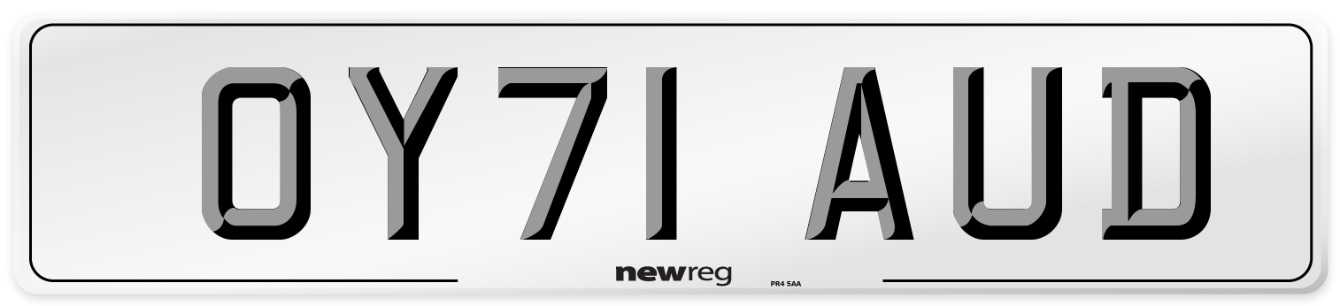 OY71 AUD Number Plate from New Reg